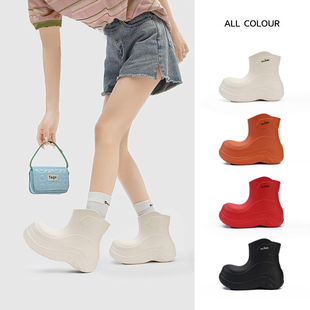 小丑鞋雨鞋女2025新款eva防水短筒女靴外穿软底防滑登山溯溪水鞋