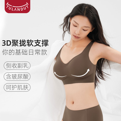 图兰朵内衣女收副乳胸罩2025新款爆款小胸聚拢无痕美背细肩带文胸