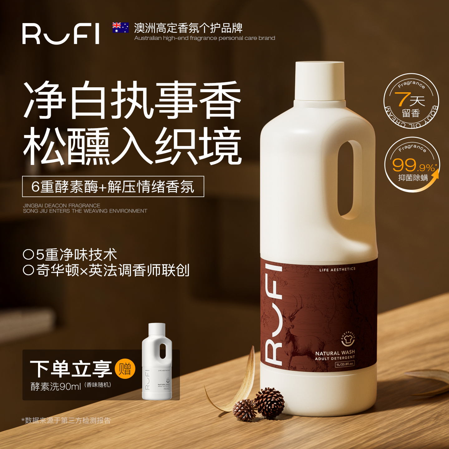 rufi馥奇暖木香氛洗衣液