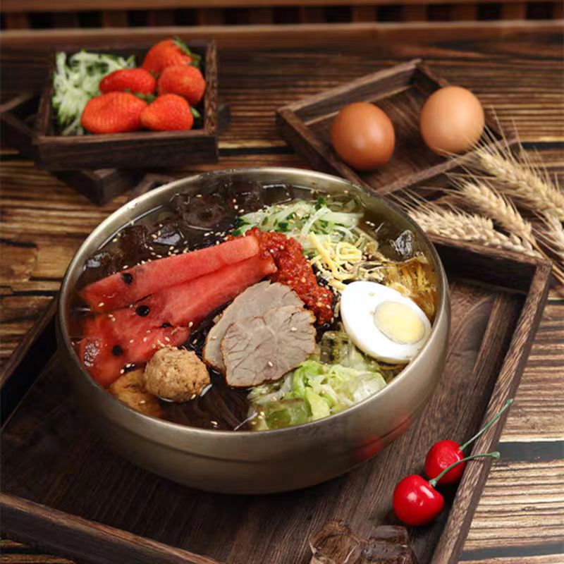 【百补】正宗东北延边朝鲜族大冷面荞麦小麦冷面速食真空包装4袋