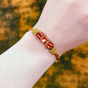 唐富贵顺运马手串潮灯记国潮手链中国风礼物马年手绳佩饰新年好运