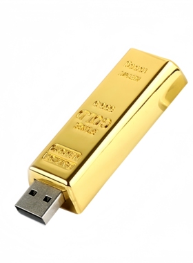USB3.0高速U盘256G金属大容量优盘128g金条金砖金块优盘 定制刻字