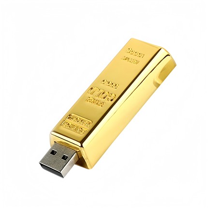 USB3.0高速U盘256G金属大容量优盘128g金条金砖金块优盘 定制刻字