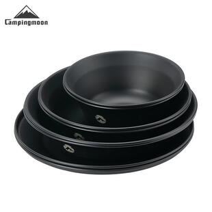 柯曼BKS395-2S户外便携防摔不锈钢镀钛餐碟八件套露营餐碗套装