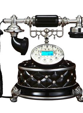 仿古电话机厂家古董电话机座机 美式欧式镶钻仿钻复古电话机