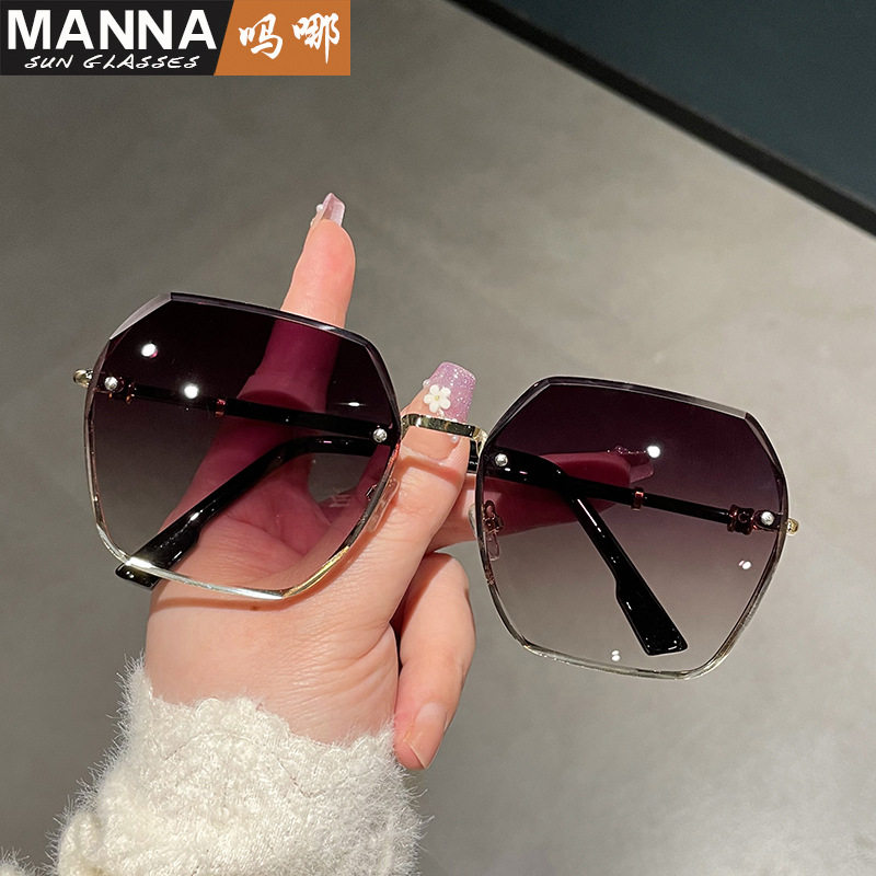 英国coopkoop新款多边眼镜时尚海洋片大框墨镜ins风沙滩太阳镜