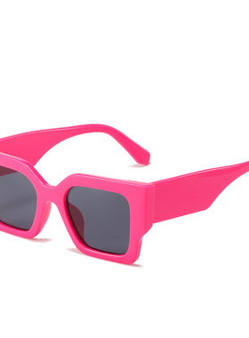 英国coopkoop新款方框太阳镜 欧美个性玫红大方框眼镜 街拍ins