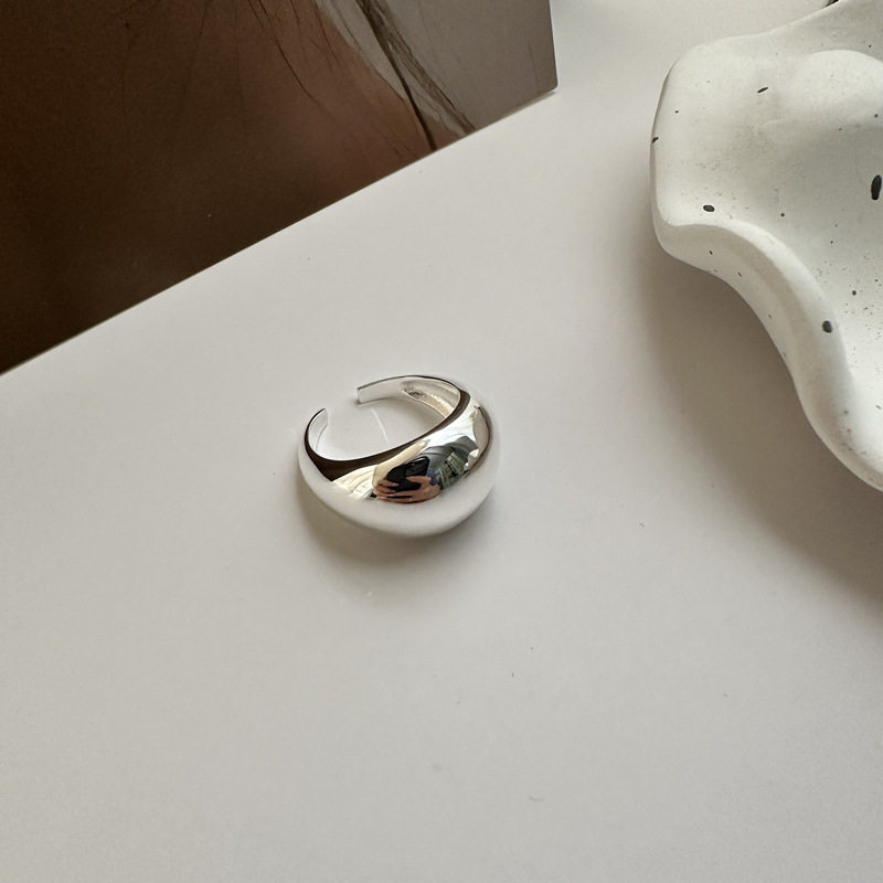 英国coopkoops925银小众设计感大光面质感戒指韩国风时髦个性