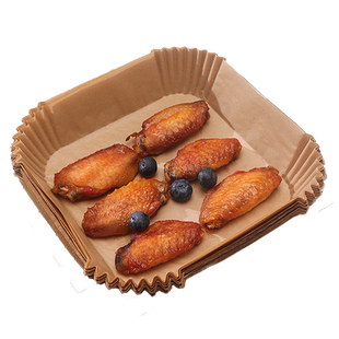 空气炸锅专用纸10升方形大号加厚食品级防粘烤箱纸托微波炉可用