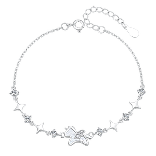 【中国黄金】央创独角兽纯银手链女生款女士轻奢小众七夕礼物S925