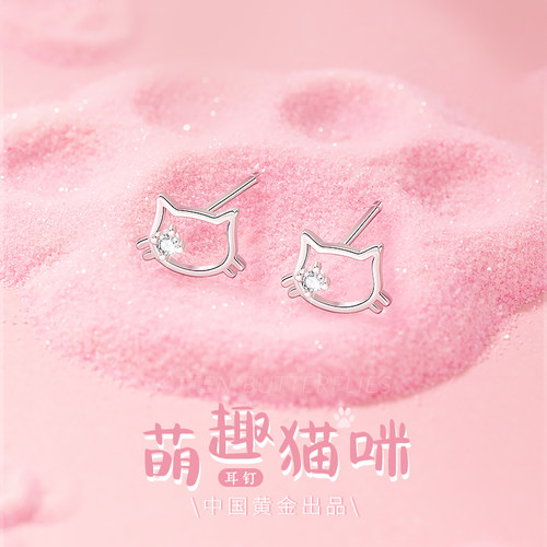 纯银耳钉养耳洞耳饰生日礼物女生