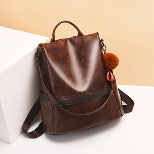 高级感简约潮流大容量旅行背包 百搭韩版 双肩背包女2026新款 时尚