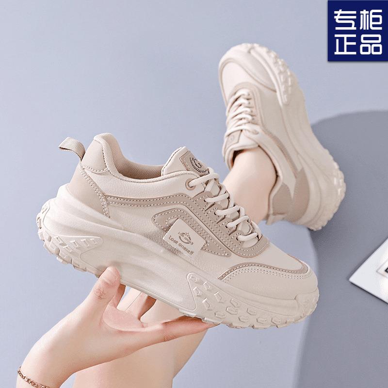 网红爹鞋女025款爆老款秋季女鞋子增新高92230477百搭小个子厚底2