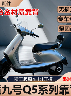 适用九号电动车Q5 95c/85c/80c靠背铝合金载人后靠垫无损改装配件