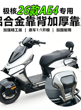适极核26款AE4 MAX2/pro2靠背铝合金腰靠载人靠垫电动车改装配件