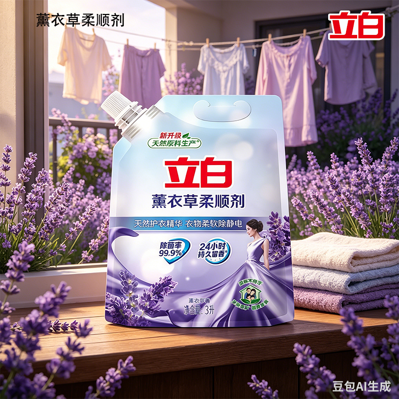 立白薰衣草柔顺剂除菌护衣防静电
