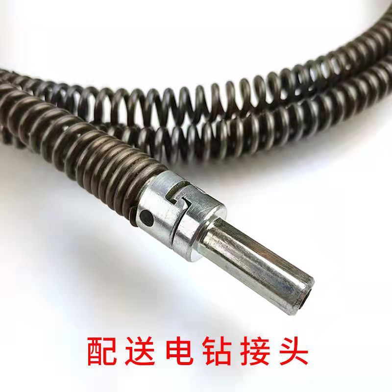 电动管道疏通机弹簧管2.5米直径16MM中簧下水道疏通器通马桶工具