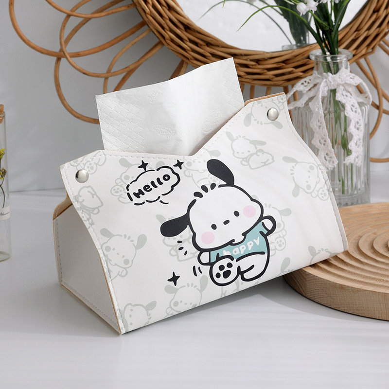 可爱卡通帕恰狗纸巾盒客厅家用抽纸盒2025新款餐厅高级桌面纸抽盒
