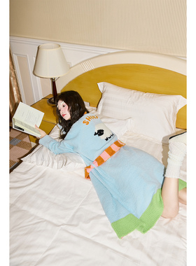 V&K2025秋冬新款睡衣家居服睡袍女小羊浴袍半边绒加厚可外穿保暖