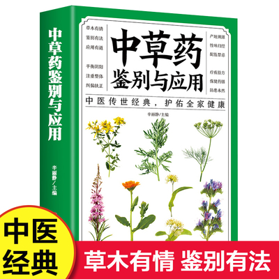 中草药鉴别与应用 中草药彩图大全书全图鉴 中医基础理论书籍大全自学教程 本草纲目千金方黄帝内经偏方秘方土单方中医自学书籍