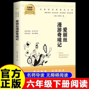 文學名著無障礙導讀版 愛麗絲漫游奇境記 卡羅爾原著正版 六年級下冊必讀課外書小學語文教材配套閱讀世界經(jīng)典 小學生6下課外閱讀書籍