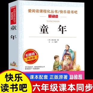 爱阅读系列无障碍精读版 语文新课标丛书 12岁课外阅读图书籍 青少年儿童小说文学读物中小学生3456年级89 童年