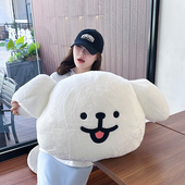 线条小狗抱枕靠枕床头沙发靠垫趴枕小狗毛绒玩具布娃娃玩偶公仔