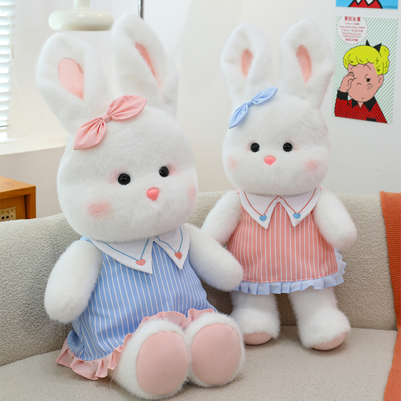 可爱小白兔子公仔毛绒玩具布娃娃妮妮兔玩偶睡觉抱枕儿童生日礼物