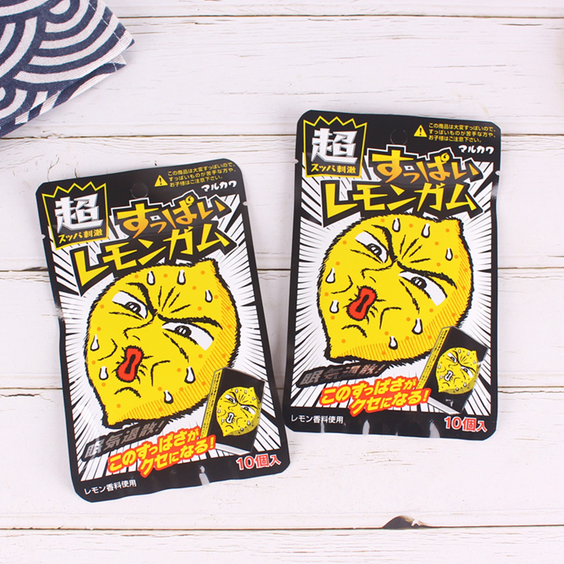 日本进口 丸川超酸柠檬味口香糖日式水果软糖果学生儿童小零食