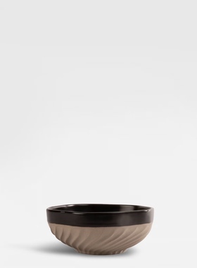 AYFGL BYON手工制作漩涡碗 杯 黑色/米色