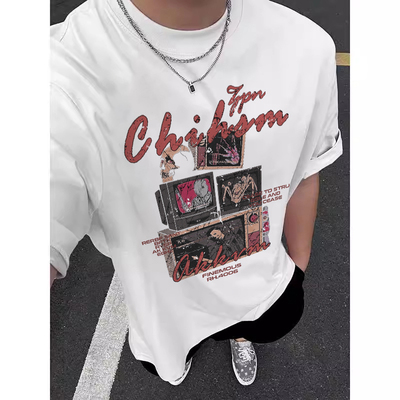 美式高街百搭vibe重磅纯棉短袖男