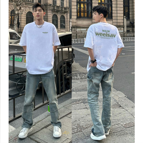 欧美纯棉小众短袖t恤休闲