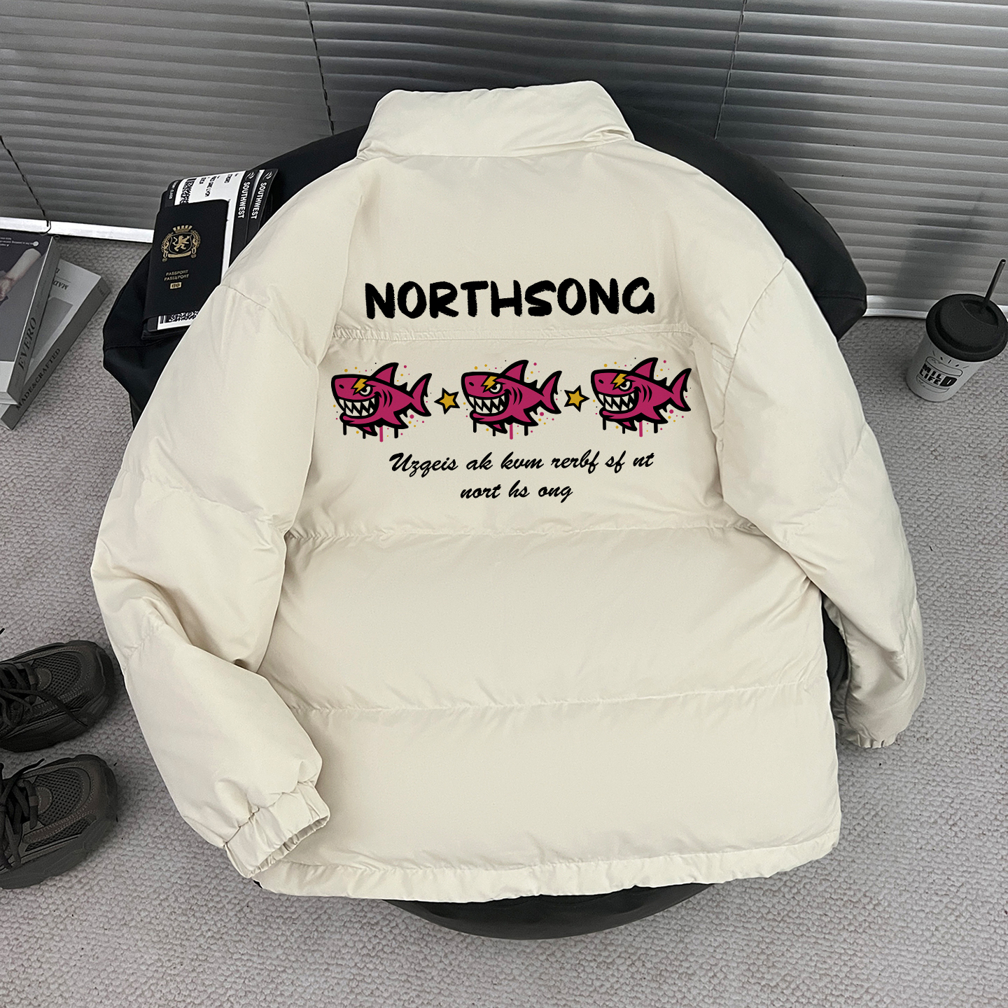 冬季保暖立领白鸭绒羽绒服