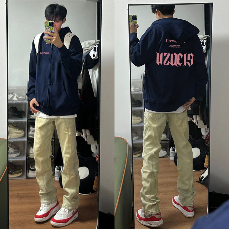 高质量加绒连帽卫衣开衫