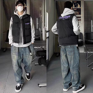 秋冬潮牌嘻哈街头立领马甲韩版 坎肩男休闲百搭痞帅设计感ins外套