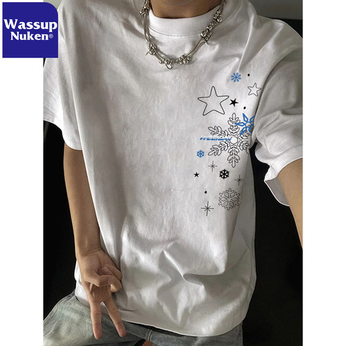 夏季重磅纯棉潮牌男女款短袖t恤