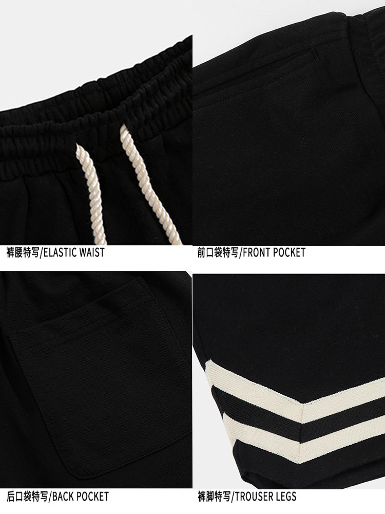 미국 트렌디한 하이 스트리트 드로스트링 스포츠 남성 반바지 여름 2024 새로운 스타일 다용도 캐주얼 스트레이트 레그 5점 바지