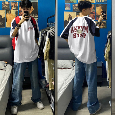 美式vibe潮流设计感男款纯棉短袖