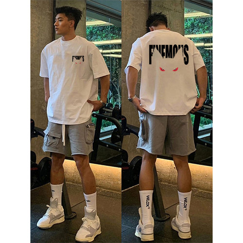 夏季重磅纯棉潮牌男女款短袖t恤