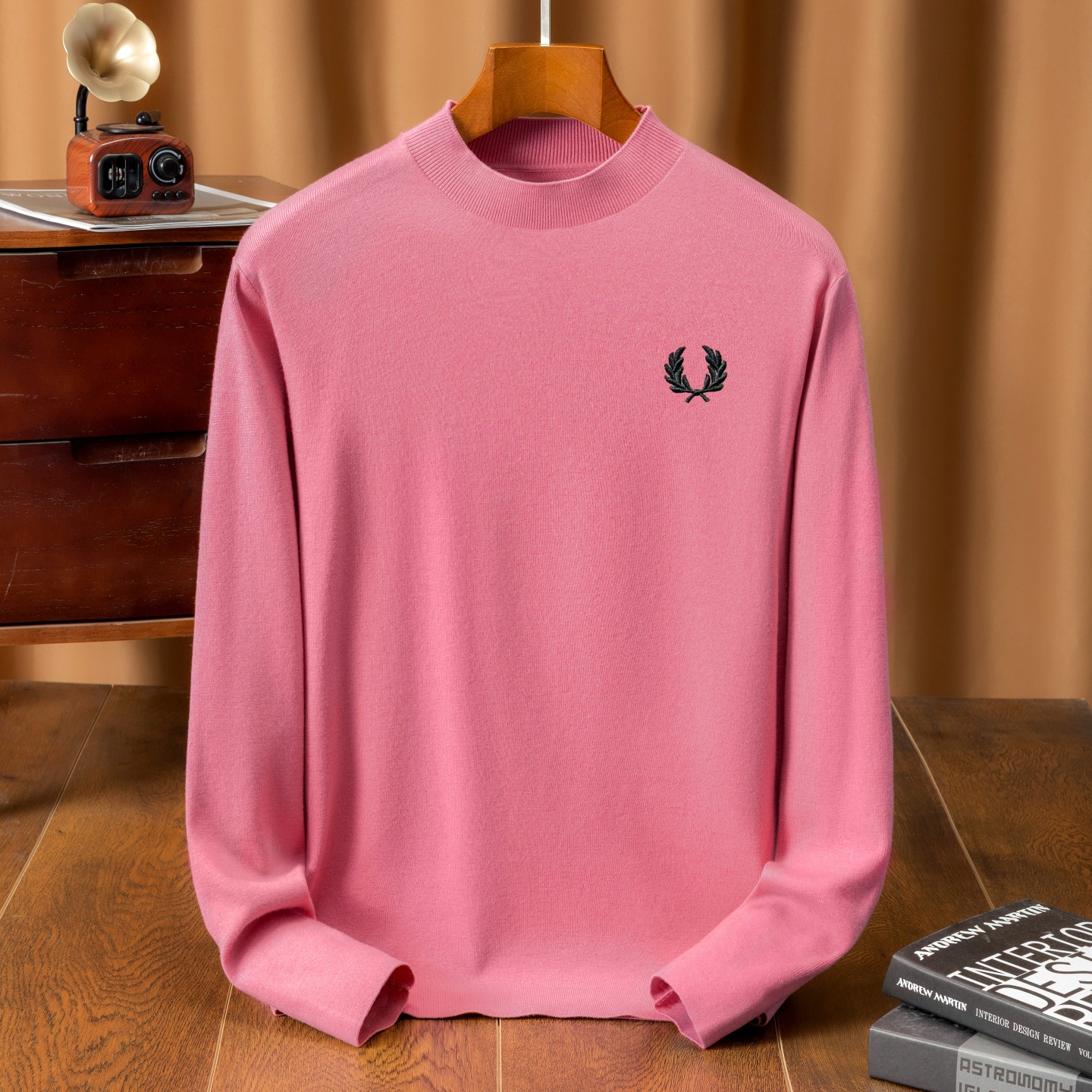 FP麦穗秋冬新款男士圆领精纺羊毛衫可机洗时尚休闲长袖毛衣针织衫