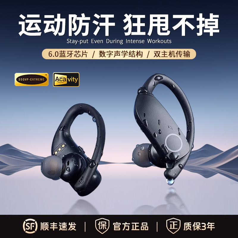 BERHORAL挂耳式蓝牙耳机2025新款入耳无线运动型跑步专用通话降噪