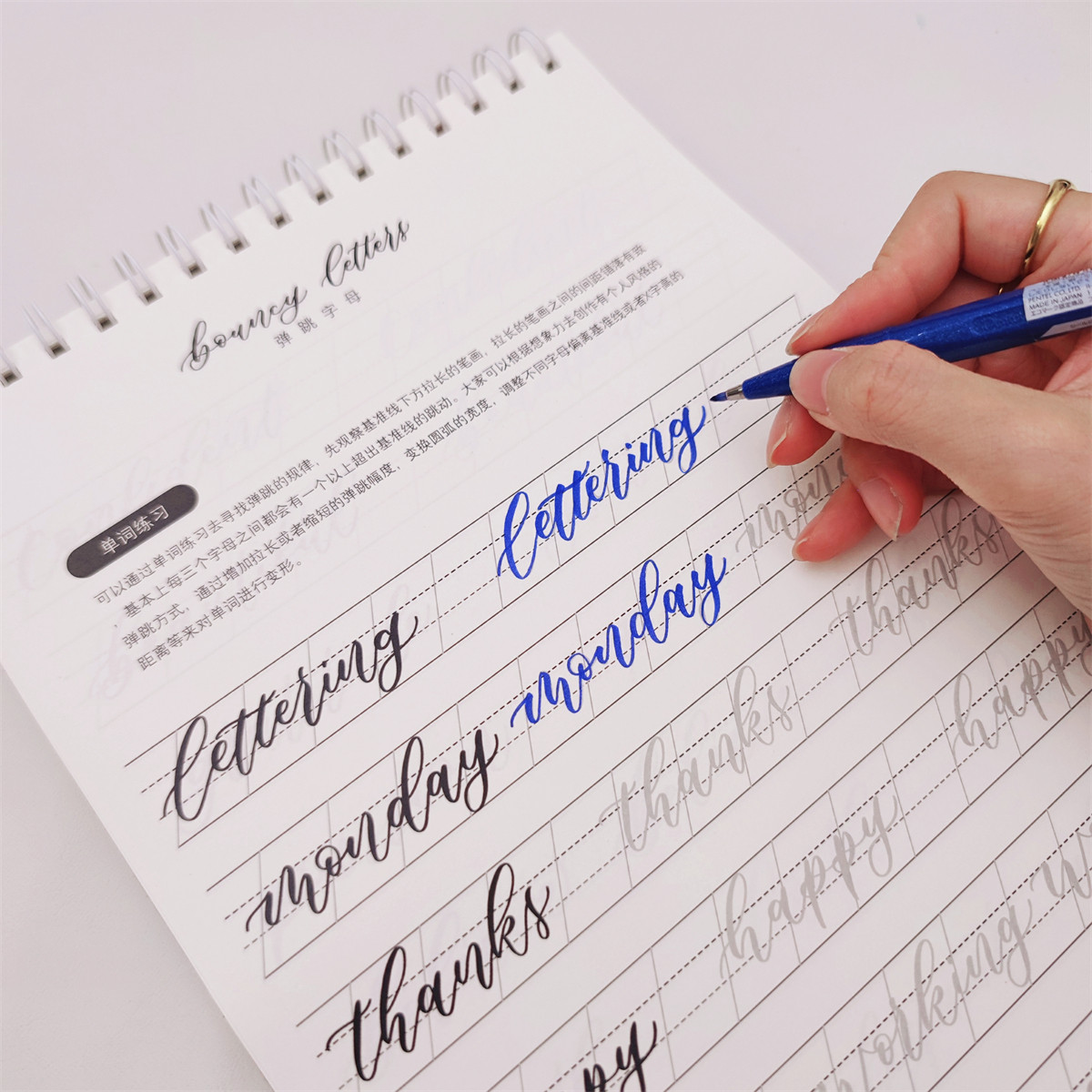 chilliletters现代英文花体书法字帖套装brush手账手写字体新手