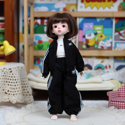 6分bjd娃衣 新中式运动服30cm搪胶BJD玩偶娃娃衣服 小布/ob22小六