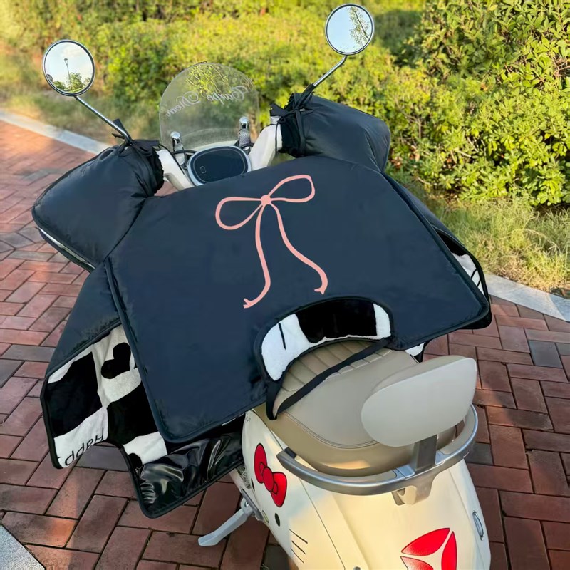 适用雅迪电动车挡风m被冬加绒加厚防风2025新款电瓶车摩托车防寒