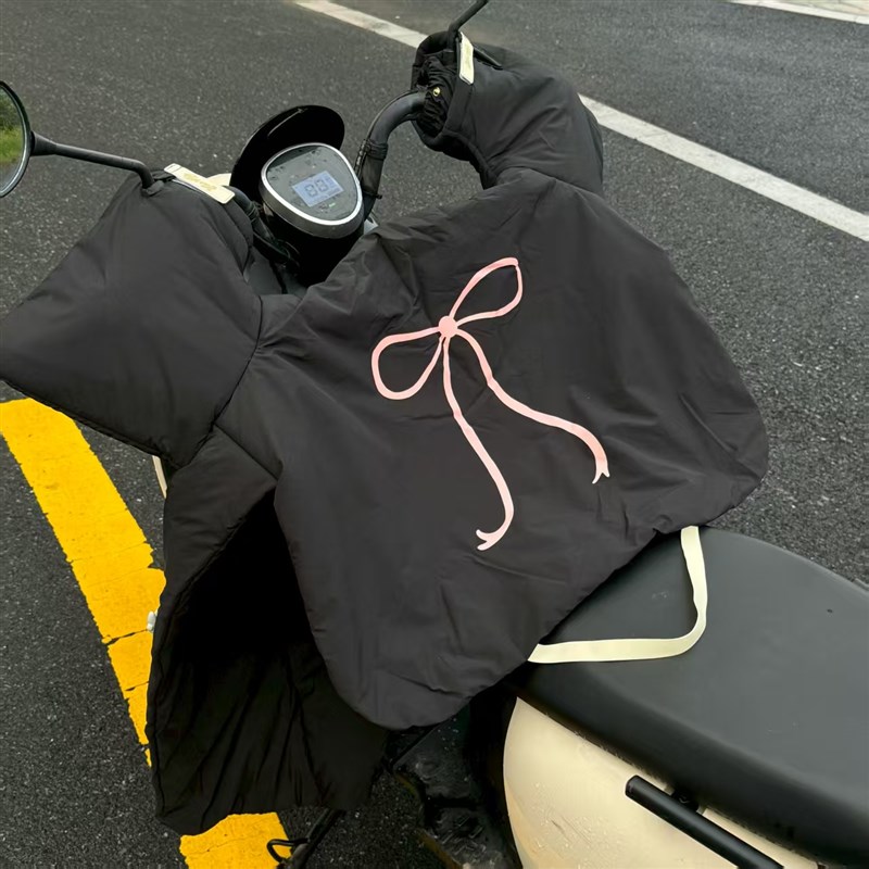 适用雅迪电动e车挡风被冬加绒加厚防风2025新款电瓶车摩托车防寒