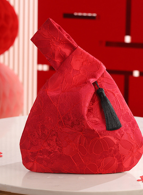 高级感中式风吕敷伴手礼女伴娘盒子空盒子手提礼品袋帆布结婚婚礼