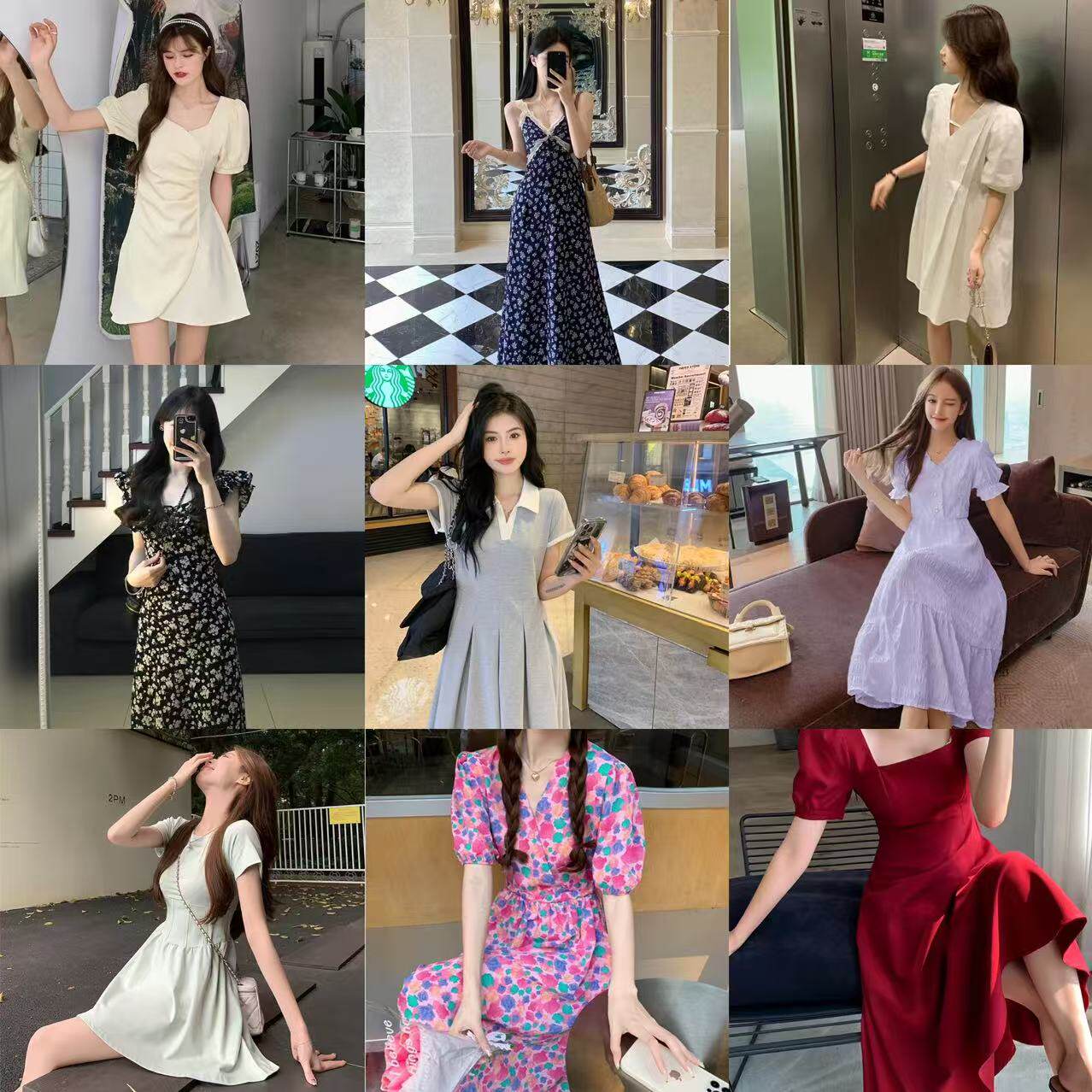 测试  夏季2025新款小清新设计茶歇法式连衣裙绣花纯色显瘦仙女裙