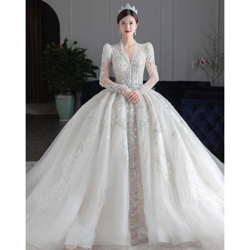 Wedding Dress New Bridal Main Wedding Dress Court Style High 孕妇装/孕产妇用品/营养 孕妇婚纱 原图主图