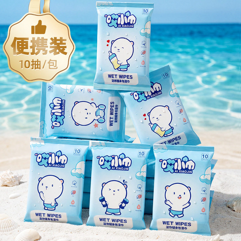 10片装湿纸巾婴儿十片抽