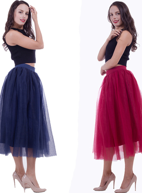 Elasticated waistband mesh puffy skirt 松紧腰大摆 网纱蓬蓬裙